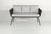 Диван металлический плетеный с подушками Caris Taken алюминий, роуп, ткань Фото 8