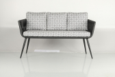 Диван металлический плетеный с подушками Caris Taken алюминий, роуп, ткань Фото 11