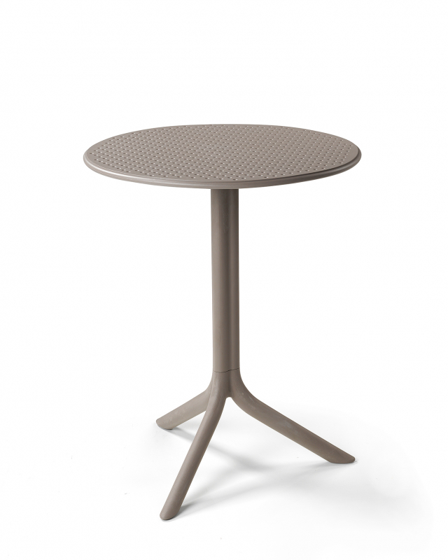 Стол пластиковый обеденный Step + Step Mini, тортора, Ø605х400-765 мм