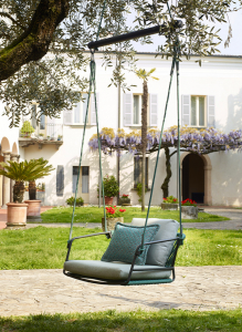 Качели плетеные Scab Design Lisa Swing сталь, морской канат антрацит, ментоловый Фото 8