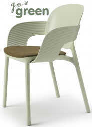 Кресло пластиковое с обивкой-thumbs-Фото1