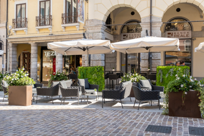 Зонт профессиональный 3х4 м Scolaro Napoli Braccio алюминий, акрил антрацит, слоновая кость Фото 29