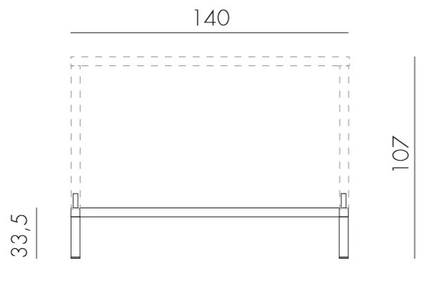 Комплект для увеличения высоты стола Kit Cube 140х80 High