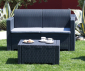 Диван пластиковый двухместный BiRattan Nebraska Sofa 2 полипропилен кофе Фото 1