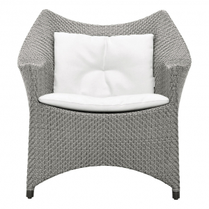 Кресло лаунж плетеное JANUS et Cie Amari алюминий, искусственный ротанг дымчатый Фото 5