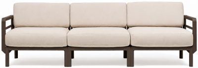 Диван пластиковый с подушками Nardi Maximo 3 стеклопластик, Sunbrella терра, жемчуг Фото 8