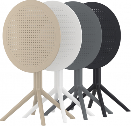 Стол пластиковый складной Sky Folding Table Ø60, темно-серый, Ø600х740 мм