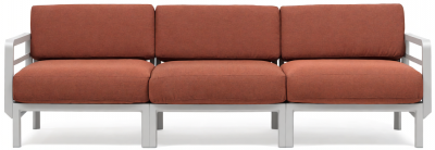 Диван пластиковый с подушками Nardi Maximo 3 стеклопластик, Sunbrella гипс, корица Фото 8