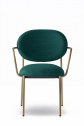 Кресло с обивкой PEDRALI Blume сталь, алюминий, ткань античная латунь, темно-зеленый Фото 6