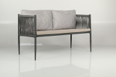 Диван металлический плетеный с подушками Caris Evans алюминий, роуп, ткань Фото 17