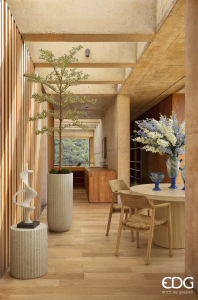 Ваза Чаша с мазками кистью EDG Vase стекло синий Фото 4