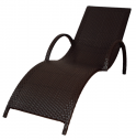 Шезлонг-лежак плетеный ReeHouse Spring оцинкованная сталь, искусственный ротанг коричневый Фото 14