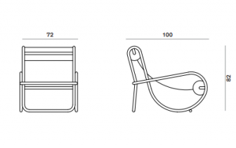 Лаунж-кресло металлическое с обивкой-thumbs-Фото3