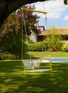 Качели плетеные Scab Design Lisa Swing сталь, морской канат желтый, серебристый Фото 11