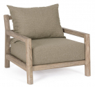 Кресло лаунж деревянное с подушками Garden Relax Maynard тик, полиэстер Фото 1