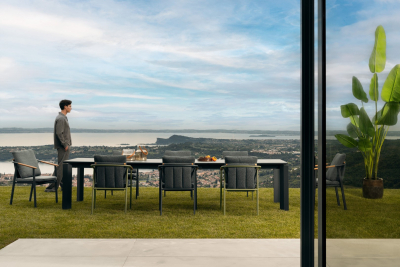 Кресло металлическое с подушками Garden Relax Leonida алюминий, тик, олефин зеленый Фото 14