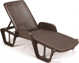 Шезлонг пластиковый GARDEN RATTAN Pool полипропилен коричневый Фото 1