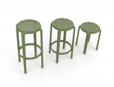 Табурет пластиковый полубарный Siesta Contract Tom Bar 65 стеклопластик оливковый Фото 11