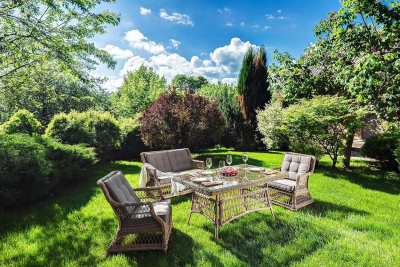 Комплект плетеной мебели JOYGARDEN Oslo алюминий, искусственный ротанг бежевый Фото 2