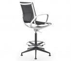 Кресло компьютерное Kastel Key Line нейлон, сталь, полипропилен, полиэстер, полиамид, ткань белый, черный Фото 4