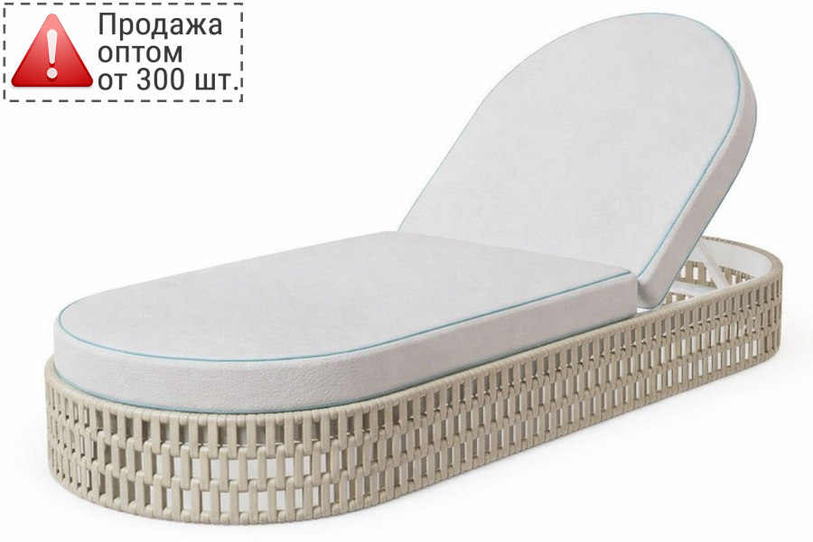 Шезлонг плетеный с матрасом Sun Lounger