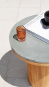 Столик деревянный кофейный Atmosphera Frisbee тик, керамогранит Фото 12