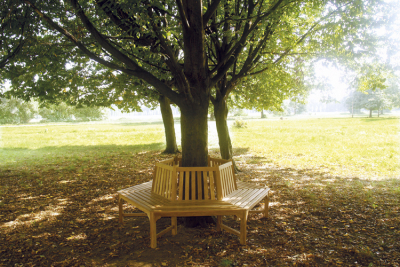 Скамейка деревянная шестиугольная Giardino Di Legno Classica Exa тик Фото 5