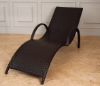 Шезлонг-лежак плетеный ReeHouse Spring оцинкованная сталь, искусственный ротанг коричневый Фото 1