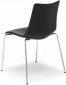 Стул с обивкой Scab Design Zebra Pop 4 legs  сталь, поликарбонат, натуральная кожа хром, коричневый Фото 1