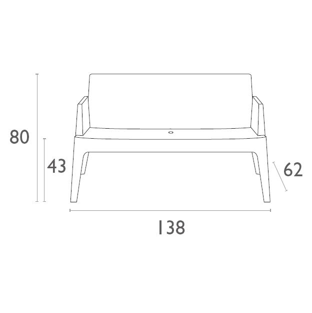 Диван пластиковый двухместный Box Sofa