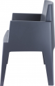 Кресло пластиковое Siesta Contract Box полипропилен темно-серый Фото 18