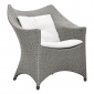 Кресло лаунж плетеное JANUS et Cie Amari алюминий, искусственный ротанг дымчатый Фото 6