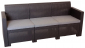 Диван пластиковый трехместный BiRattan Nebraska Sofa 3 полипропилен кофе Фото 4
