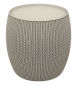 Стол пластиковый плетеный Keter Cozies Knit Table пластик с имитацией плетения дюна Фото 1