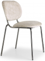 Стул металлический c обивкой Scab Design Si-Si Bold сталь, шенилл черный никель, бежевый Фото 1
