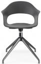 Кресло офисное пластиковое Scab Design Lady B алюминий, технополимер черный, антрацит Фото 1