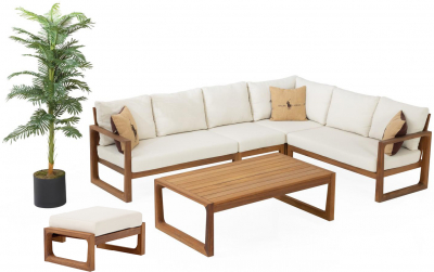 Комплект деревянной мебели GARDENIUS Deep ироко, ткань Фото 16