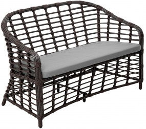 Диван двухместный плетеный с подушкой-thumbs-Фото1