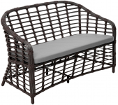 Диван двухместный плетеный с подушкой Miro