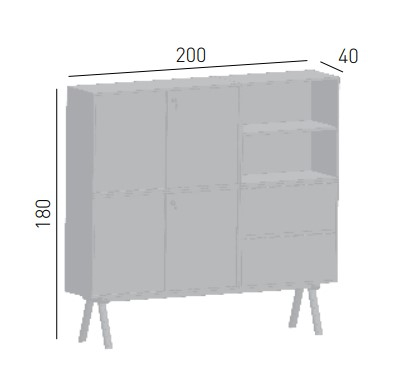 Комод офисный High Multiple Cabinet 2027
