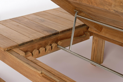 Шезлонг-лежак деревянный Garden Relax Honolulu Plus тик натуральный Фото 8