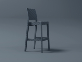 Стул пластиковый барный Siesta Contract Jamaica стеклопластик антрацит Фото 19