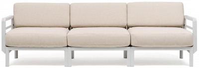 Диван пластиковый с подушками Nardi Maximo 3 стеклопластик, Sunbrella гипс, жемчуг Фото 15