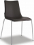 Стул с обивкой Scab Design Zebra Pop 4 legs  сталь, поликарбонат, искусственная кожа хром, темно-коричневый Фото 2