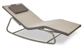Шезлонг-лежак с обивкой Rever Wave Dondol сталь, алюминий, роуп, ткань Фото 1
