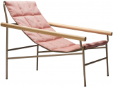 Кресло лаунж металлическое Scab Design Dress Code Glam Indoor сталь, дуб, ткань sunbrella тортора, розовый Фото 1