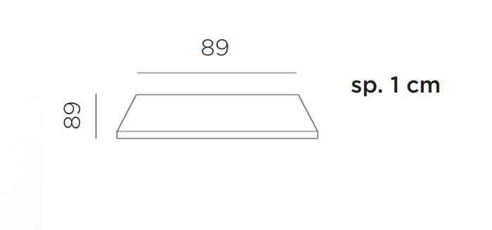 Столешница квадратная Piano Laminato 90x90