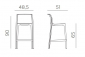 Комплект пластиковых полубарных стульев Nardi Net Stool Mini Set 2 стеклопластик тортора Фото 2