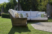 Диван плетеный модульный DFN Aralia алюминий, искусственный ротанг, ткань Фото 5