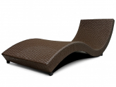 Шезлонг-лежак плетеный ReeHouse Tama оцинкованная сталь, искусственный ротанг коричневый люкс Фото 11